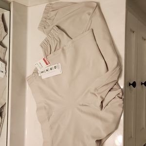 RBX Active Women's Joggers Pants flat front Size L Large Sand color NWT